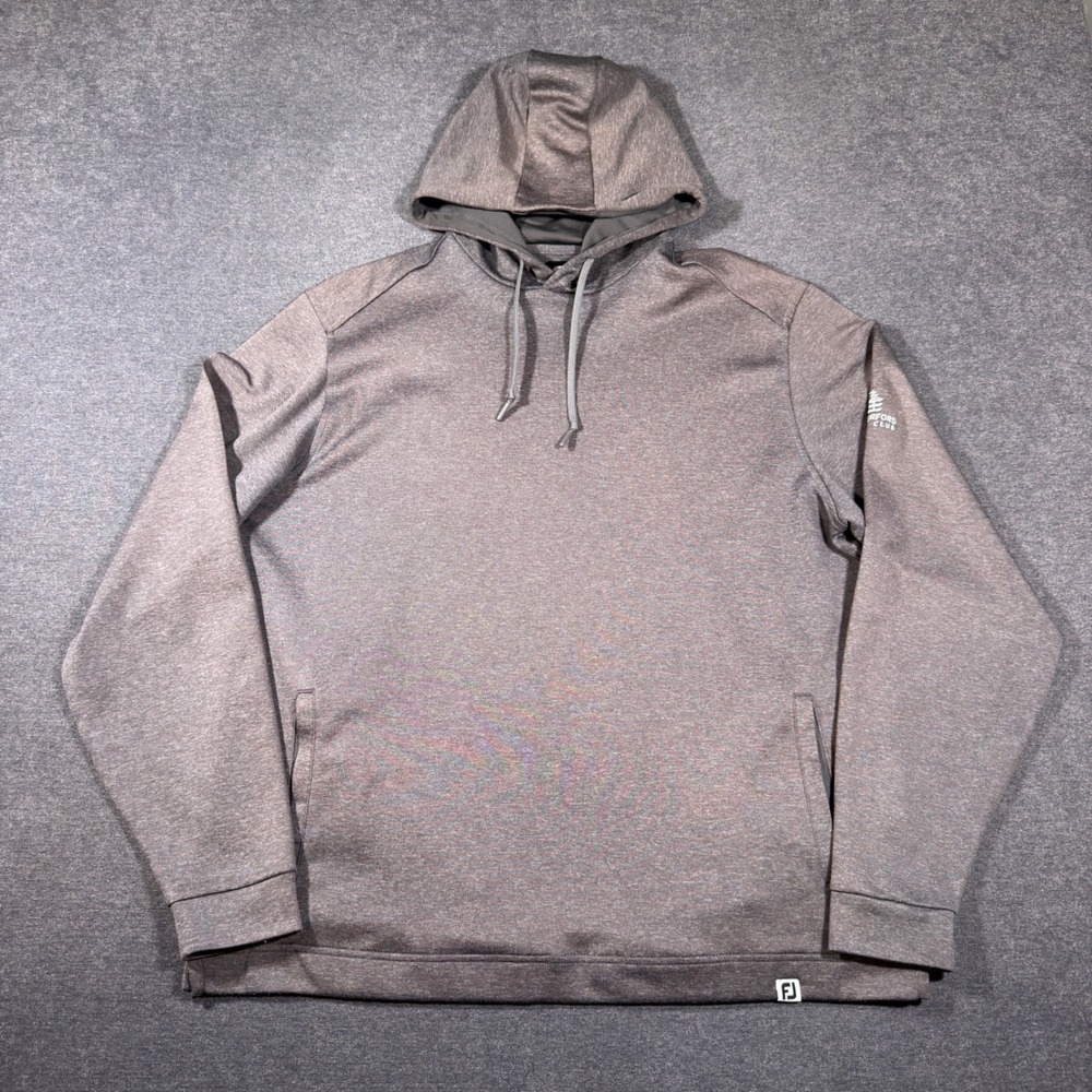 FootJoy Hoodie Men Large Gray Waterford Golf Club Performance Pullover Stretch - Picture 1 of 7